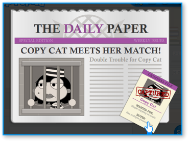 Captured Copy Cat in Poptropica Super Power Island