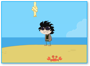 Crab on the Beach in Poptropica