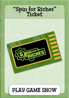 Spin for Riches Ticket in Game Show Island